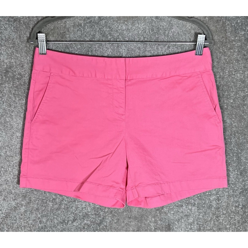 Vineyard Vines Mid Rise Chino Shorts Womens Size 4 Pink Cotton Stretch Pockets